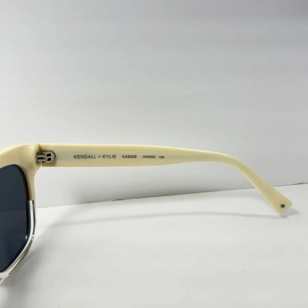 KENDALL + KYLIE Cassie Women's Cream Clear Frames Grey Lens Sunglasses